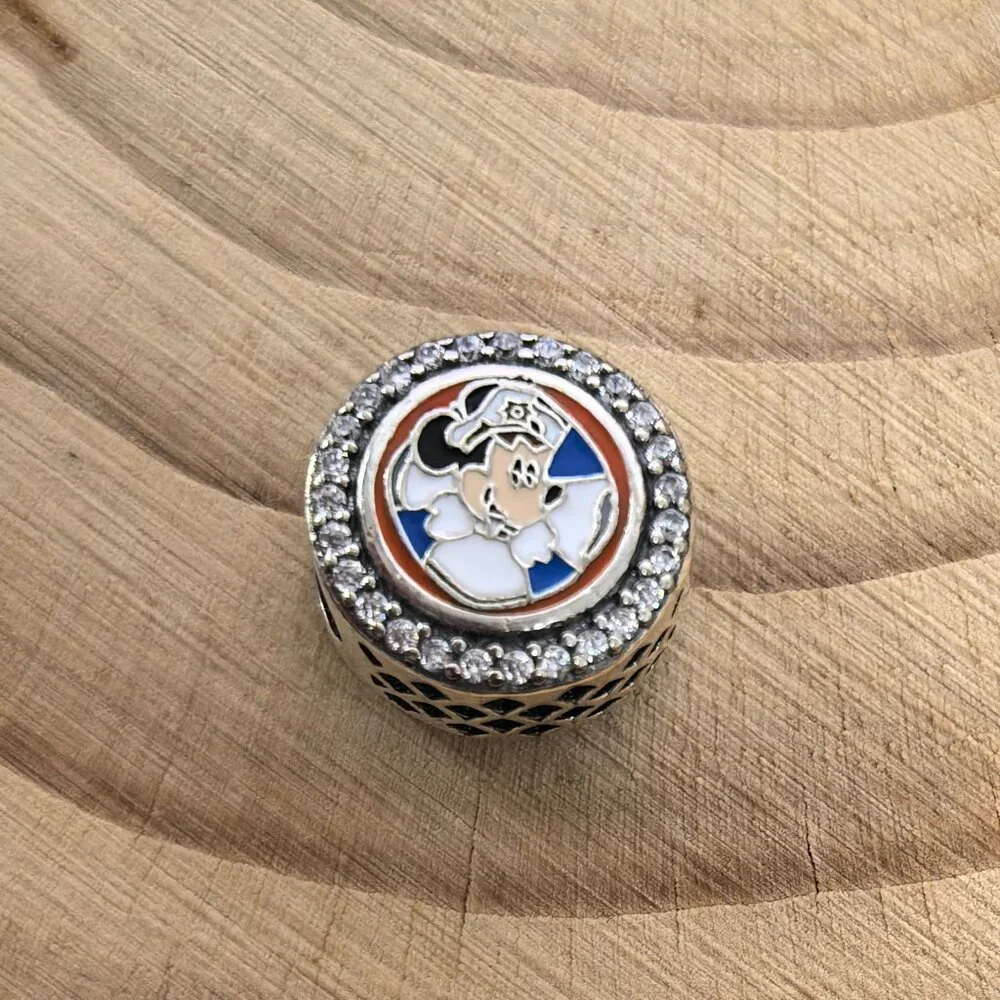 Pandora Disney Mickey & Minnie Happy Sailing Charm, S925 Silver Jewelry